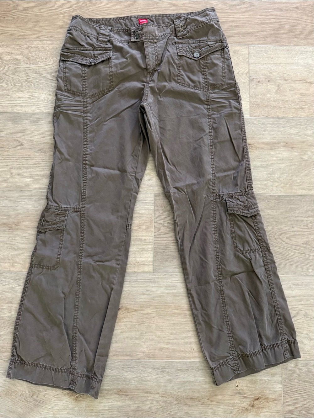 Esprit Vintage Y2K Brown Cargo Utility Pants Wide Leg 34x32